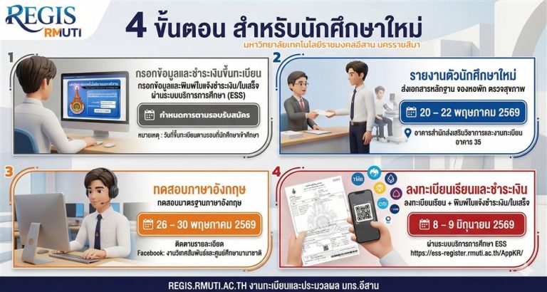 ขึ้นทะเบียนนักศึกษาใหม่ 2569